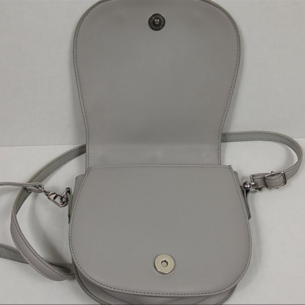 Miniso Gray Shoulder Cross Body Ring Handle Bag - Picture 2 of 13